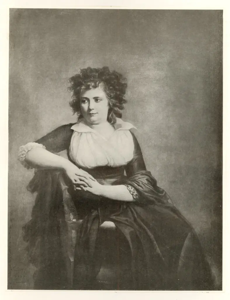 Anonimo , David, Jacques-Louis - sec. XVIII - Portrait original de la marquise d'Orvilliers