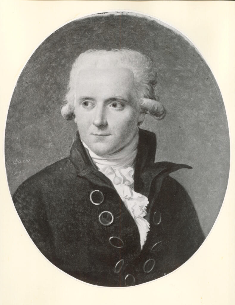 Anonimo , David, Jacques-Louis - sec. XVIII - Portrait of Monsieur Sériziat , fronte