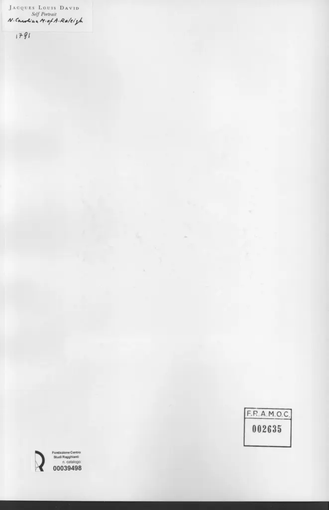 Anonimo , David, Jacques-Louis - sec. XVIII - Self Portrait , retro