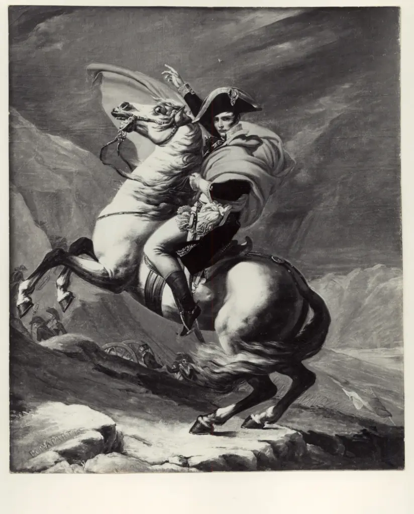 Anonimo , David, Jacques-Louis - sec. XVIII/ XIX - Bonaparte a cavallo , fronte