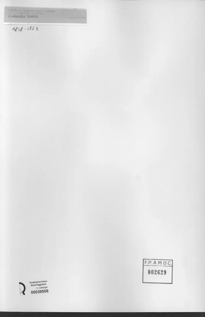 Anonimo , David, Jacques-Louis - sec. XIX - Portrait du comedien Wolf dit Bernard , retro