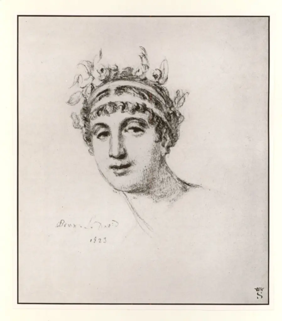 Anonimo , David, Jacques-Louis - sec. XIX - Ritratto di giovane , fronte