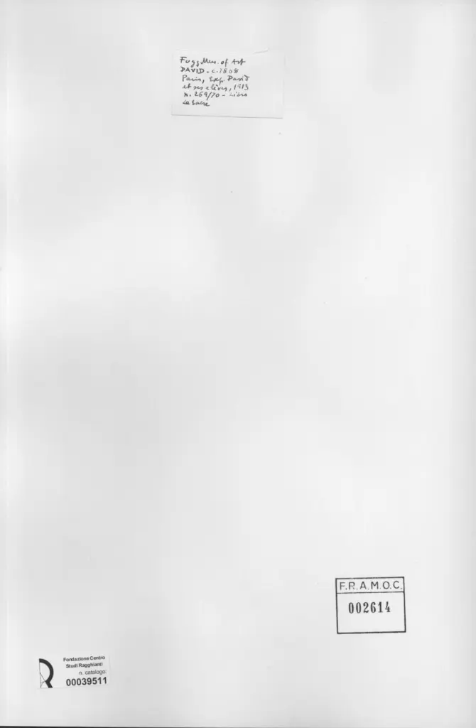 Anonimo , David, Jacques-Louis - sec. XIX - Schizzo di incoronazione di una regina , retro