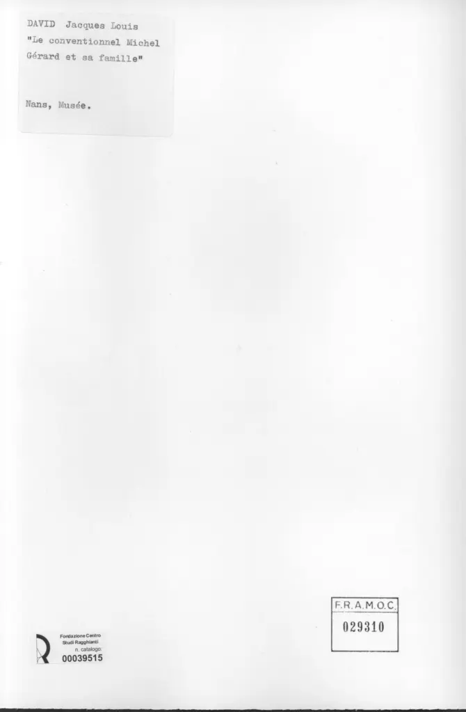 Anonimo , David, Jacques-Louis - sec. XIX - Le conventionnel Michel G&eacute;rard et sa famille , retro