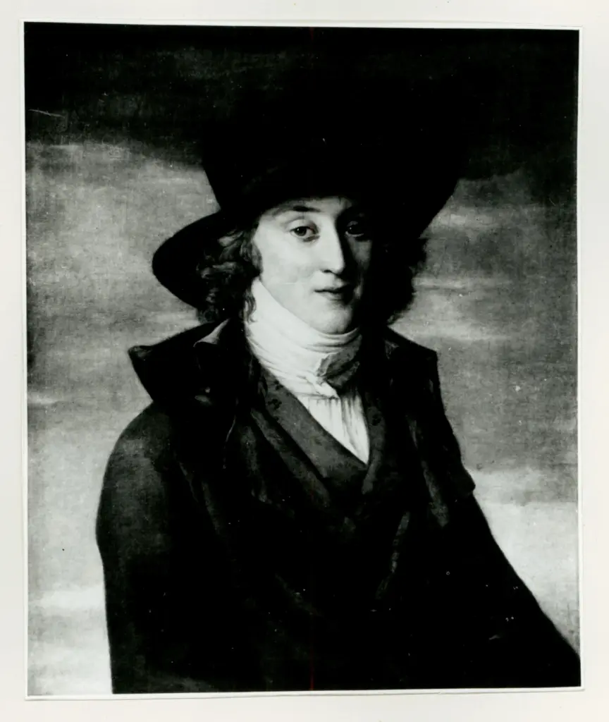 Anonimo , David, Jacques-Louis - sec. XVIII/ XIX - Giovane uomo con cappello , fronte