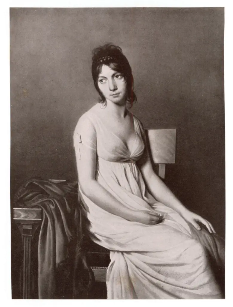 Anonimo , David, Jacques-Louis - sec. XVIII/ XIX - Junges m&auml;dchen in weiss , fronte