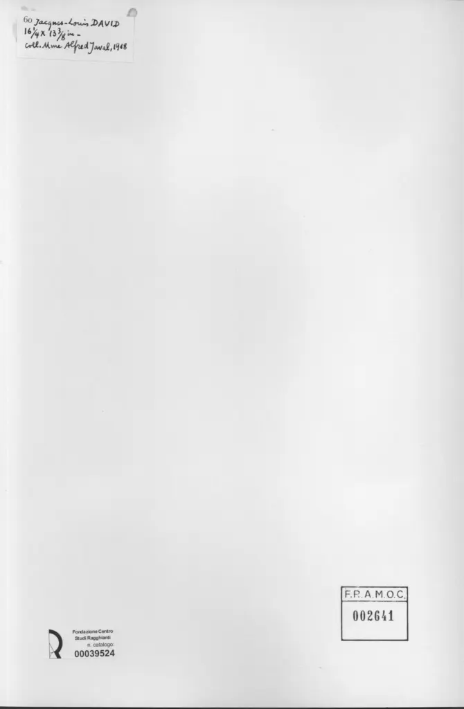 Anonimo , David, Jacques-Louis - sec. XVIII/ XIX - Ritratto di giovane uomo , retro