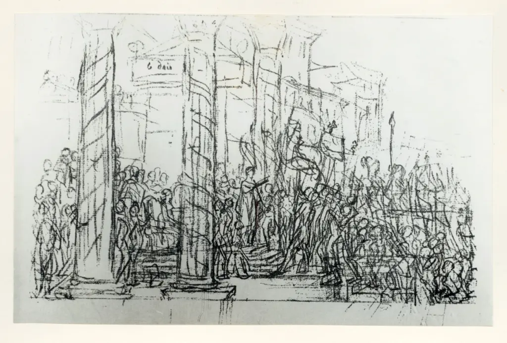 Anonimo , David, Jacques-Louis - sec. XIX - &Eacute;tude pour la "Distribution des Aigles" , fronte