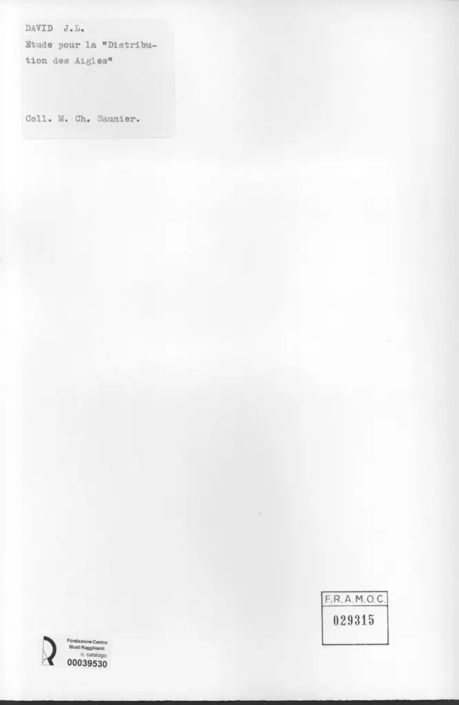 Anonimo , David, Jacques-Louis - sec. XIX - &Eacute;tude pour la "Distribution des Aigles" , retro