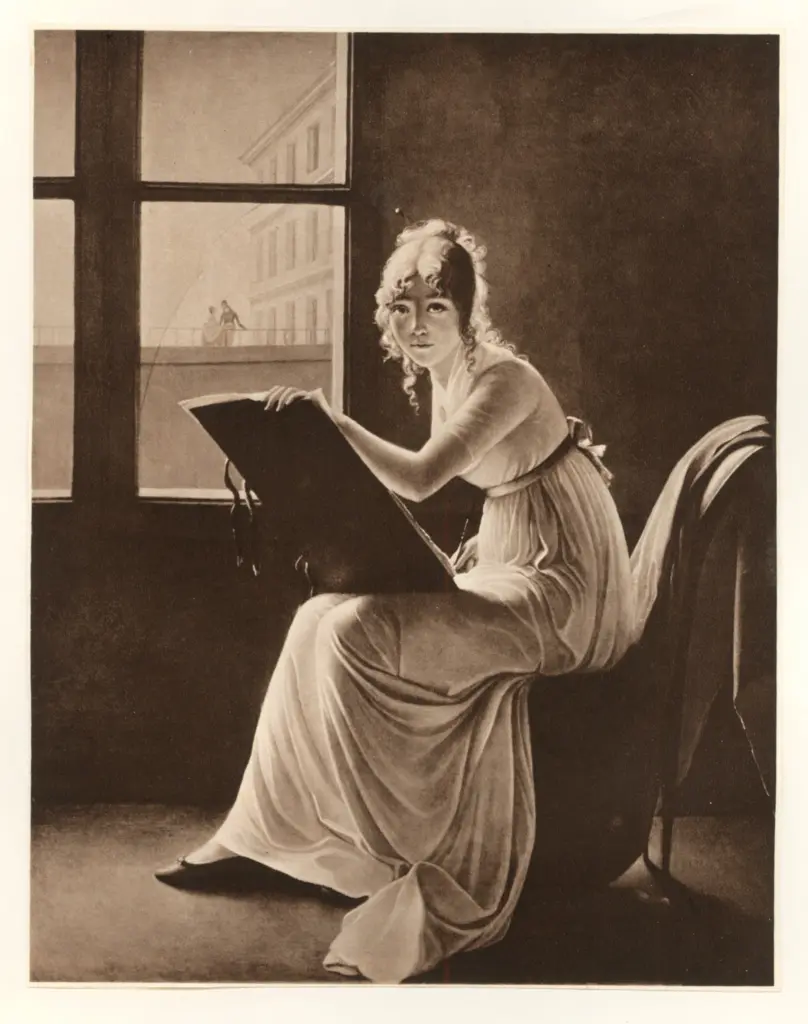 Anonimo , David, Jacques-Louis - sec. XVIII - Mlle. Charlotte du Val d'Ognes , fronte