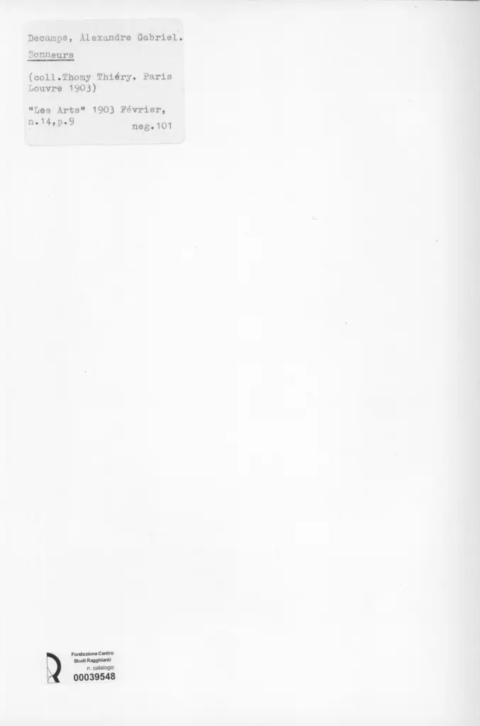 Anonimo , Decamps, A.G. - sec. XIX - Sonneurs , retro