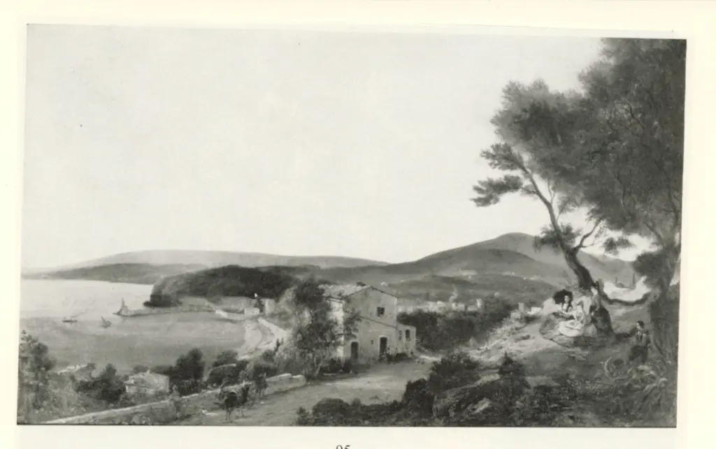 Anonimo , Defer, Jean Joseph Jules - sec. XIX - An extensive view above nice toward Mont Boron , fronte