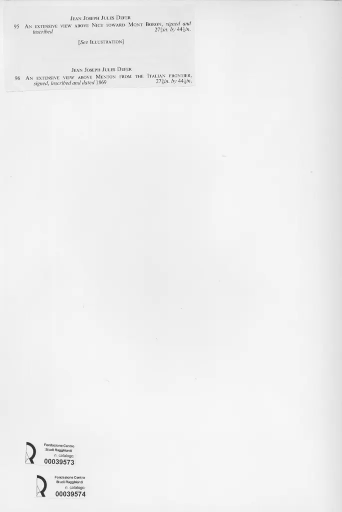 Anonimo , Defer, Jean Joseph Jules - sec. XIX - An extensive view above Menton from Italian Frontier , retro