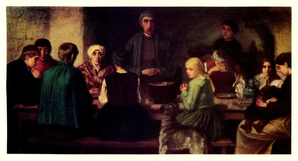 Anonimo , De Groux, Charles - sec. XIX - Il Benedicite , fronte