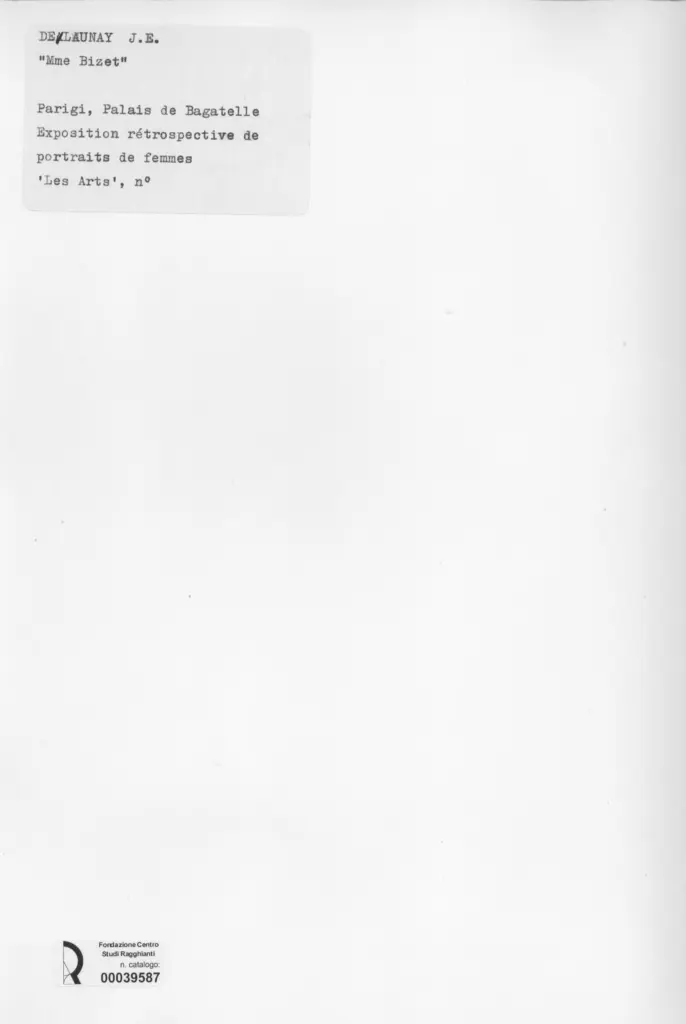 Anonimo , Delaunay, J.E. - sec. XIX - Mme Bizet , retro