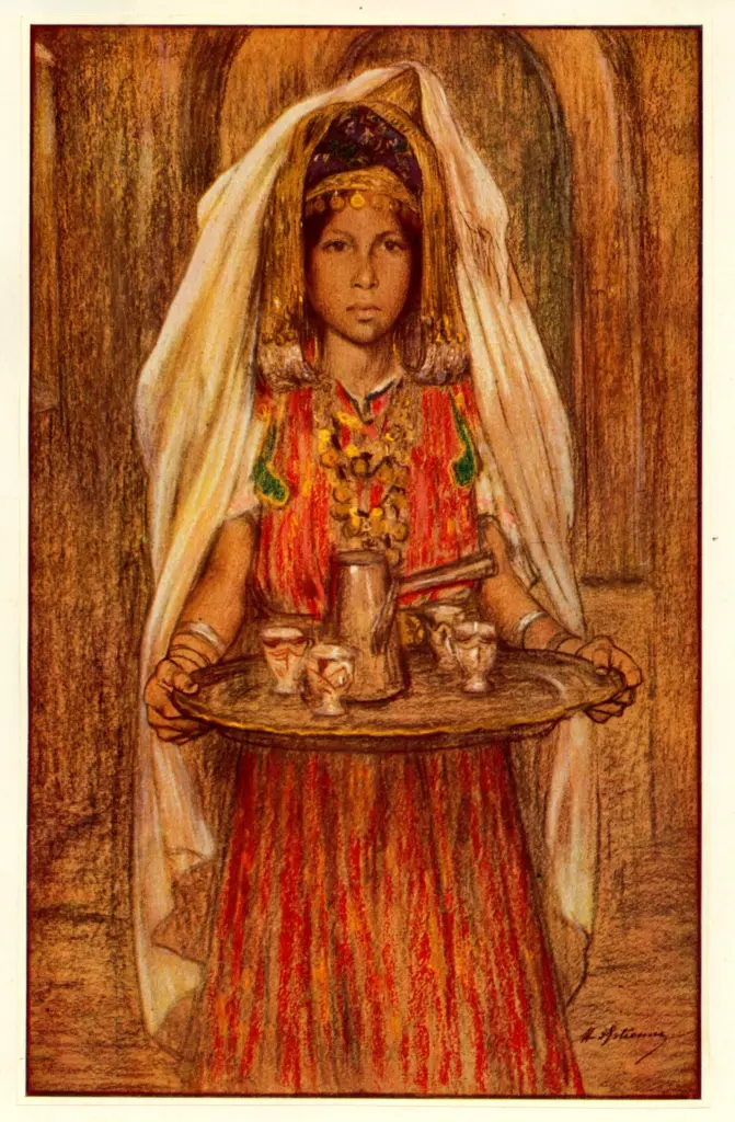 Anonimo , D'estienne, Henry - sec. XX - Jeune fille arabe , fronte