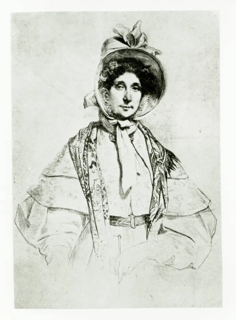 Deveria, Achille , Ritratto di signora