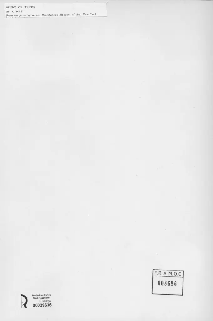 Anonimo , Diaz De La Pena, Narcisse - sec. XIX - Study of Trees , retro