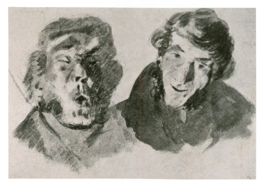 Anonimo , Delacroix, Eug&egrave;ne - sec. XIX - Ritratti di Leblond e F. Guillemardet , fronte