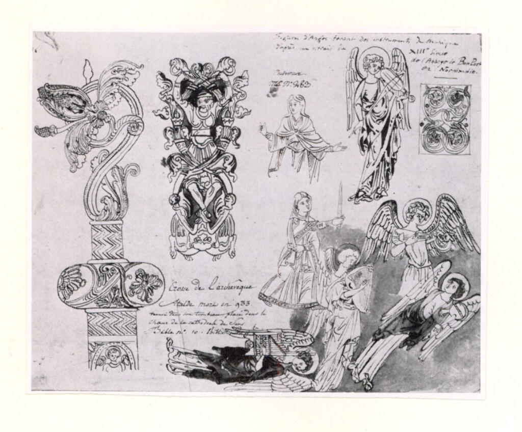 Anonimo , Delacroix, Eugène - sec. XIX - Feuille d'études , fronte
