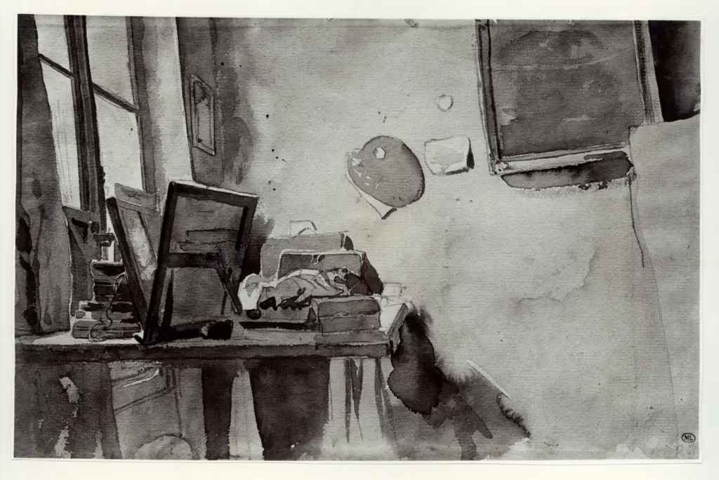 Anonimo , Delacroix, Eug&egrave;ne - sec. XIX - Angolo di studio , fronte