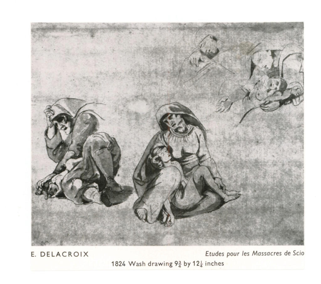 Delacroix, Eugène , Etudes pour les Massacres de Scio -
