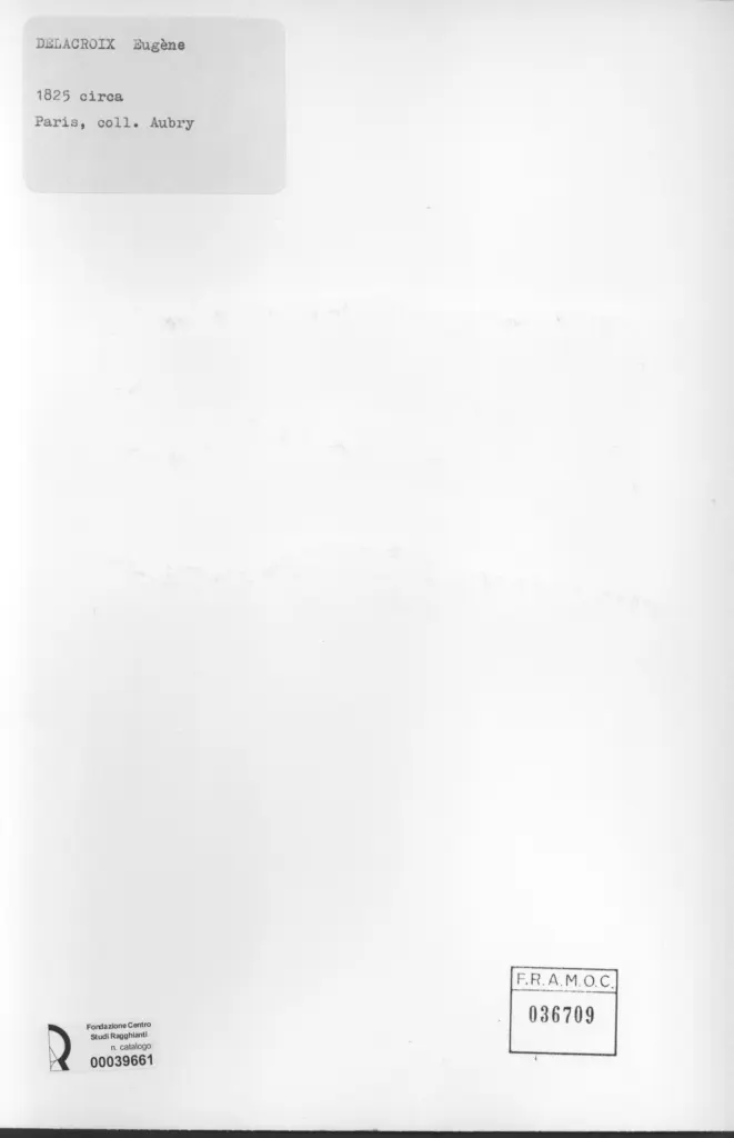 Anonimo , Delacroix, Eug&egrave;ne - sec. XIX - Studio di profili maschili , retro