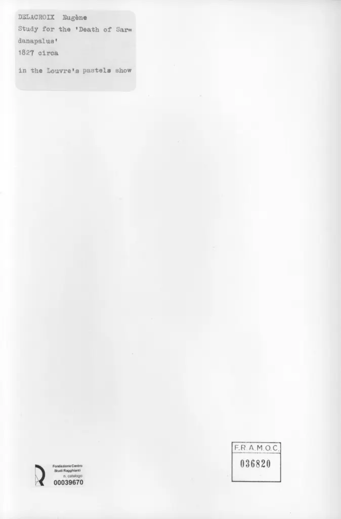 Anonimo , Delacroix, Eugène - sec. XIX - Study for the "Death of Sardanapalus" , retro