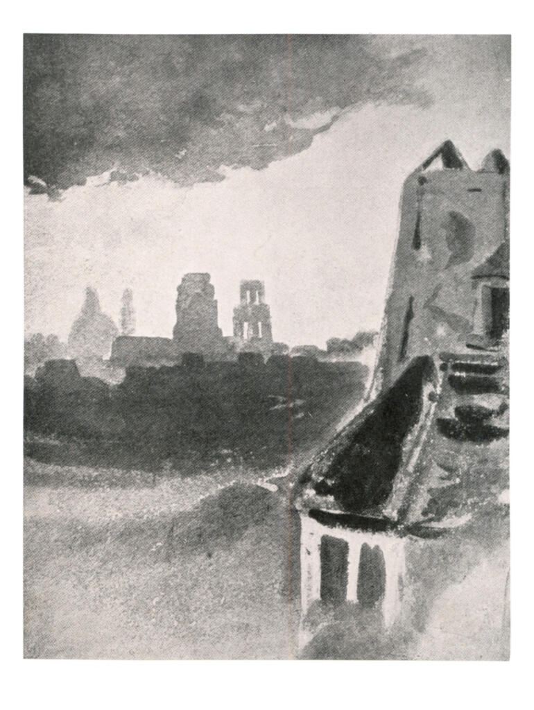 Anonimo , Delacroix, Eugène - sec. XIX - Veduta dello studio di Fielding , fronte