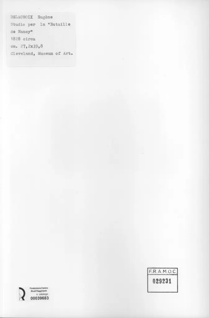 Anonimo , Delacroix, Eug&egrave;ne - sec. XIX - Studio per la "Bataille de Nancy" , retro