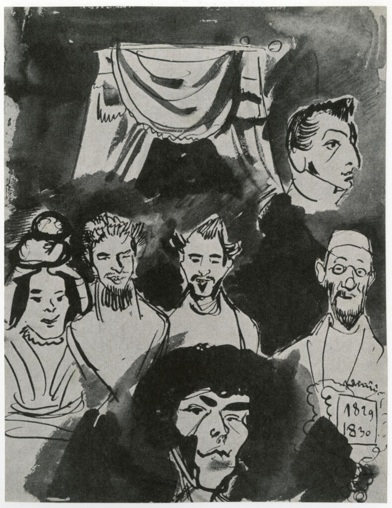 Anonimo , Delacroix, Eugène - sec. XIX - Ricordo della notte di S. Silvestro del 1829 , fronte