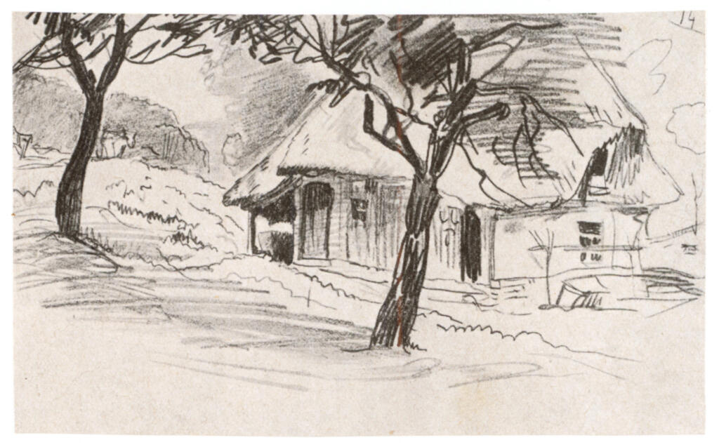 Anonimo , Delacroix, Eugène - sec. XIX - Capanne a Valmont , fronte