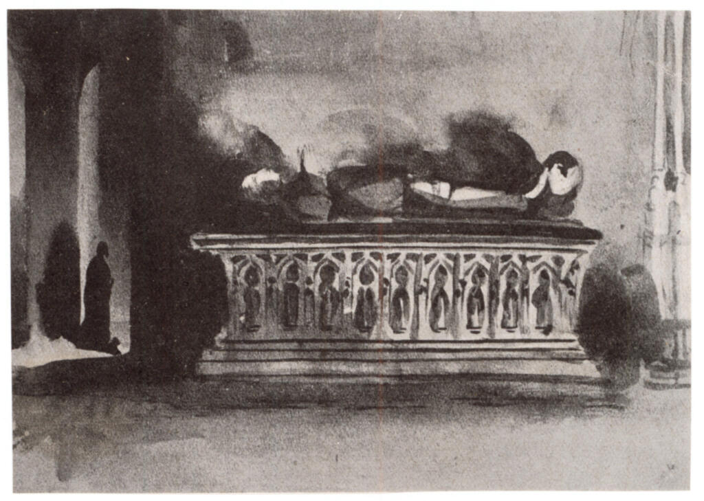 Anonimo , Delacroix, Eugène - sec. XIX - Tombe nell'Abbazia di Valmont , fronte