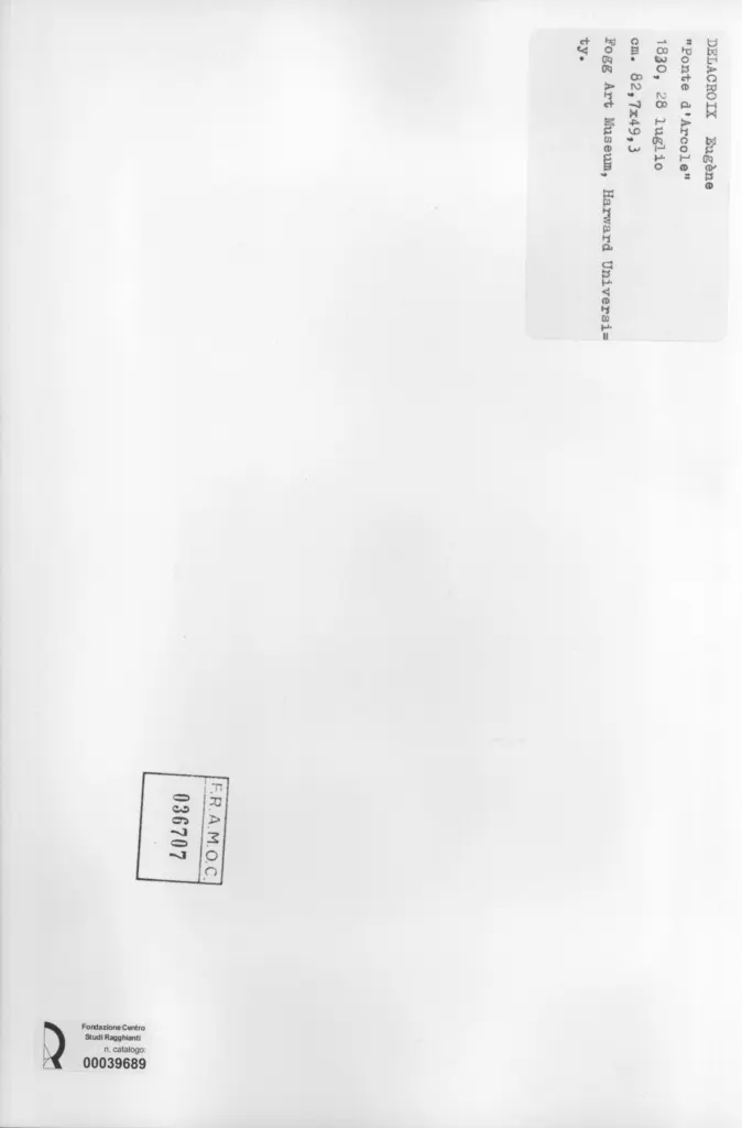 Anonimo , Delacroix, Eug&egrave;ne - sec. XIX - Ponte d'Arcole , retro