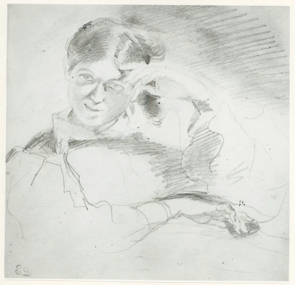 Anonimo , Delacroix, Eug&egrave;ne - sec. XIX - Madame Dalton , fronte