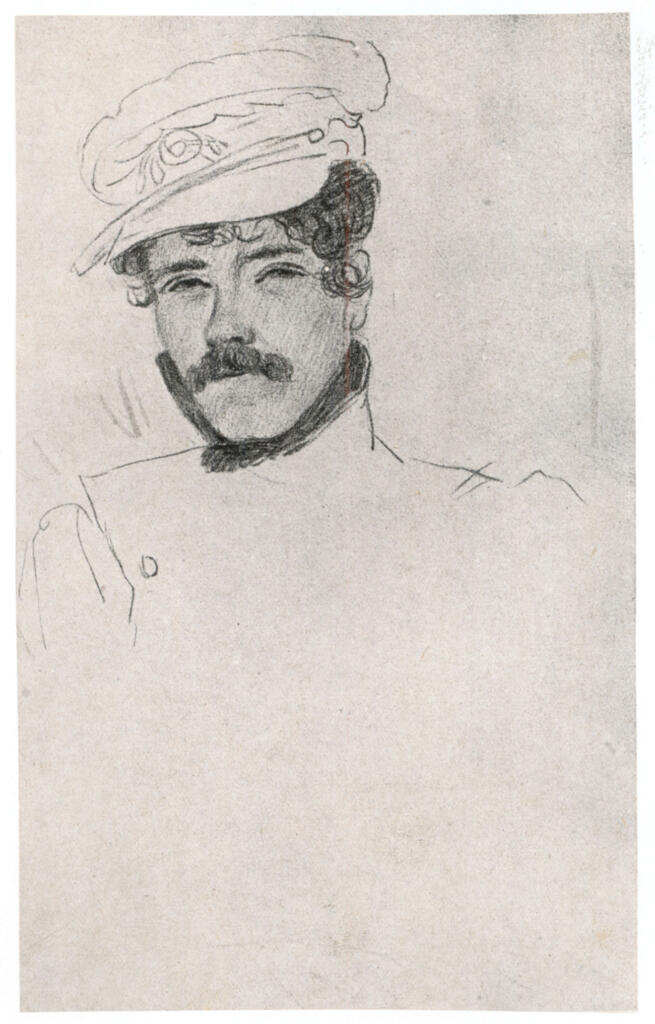 Anonimo , Delacroix, Eugène - sec. XIX -Autoritratto durante il viaggio in Marocco