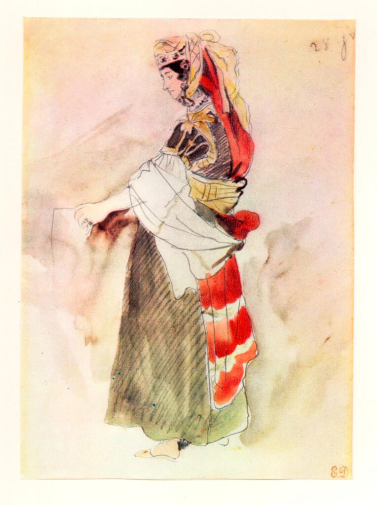 Anonimo , Delacroix, Eugène - sec. XIX - Femme juive , fronte