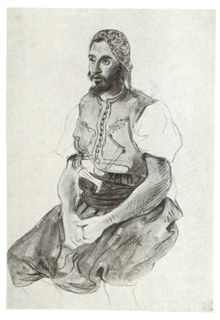 Anonimo , Delacroix, Eugène - sec. XIX - Un uomo , fronte