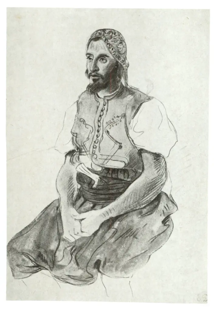 Anonimo , Delacroix, Eug&egrave;ne - sec. XIX - Un uomo