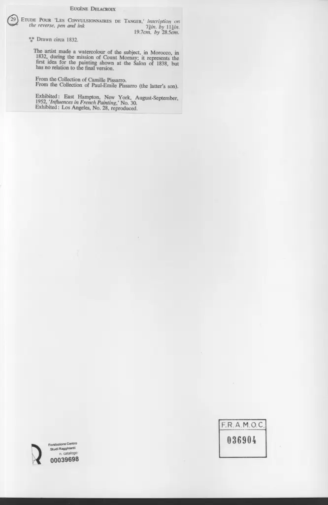 Anonimo , Delacroix, Eug&egrave;ne - sec. XIX - Les Convulsionnaires de Tanger , retro