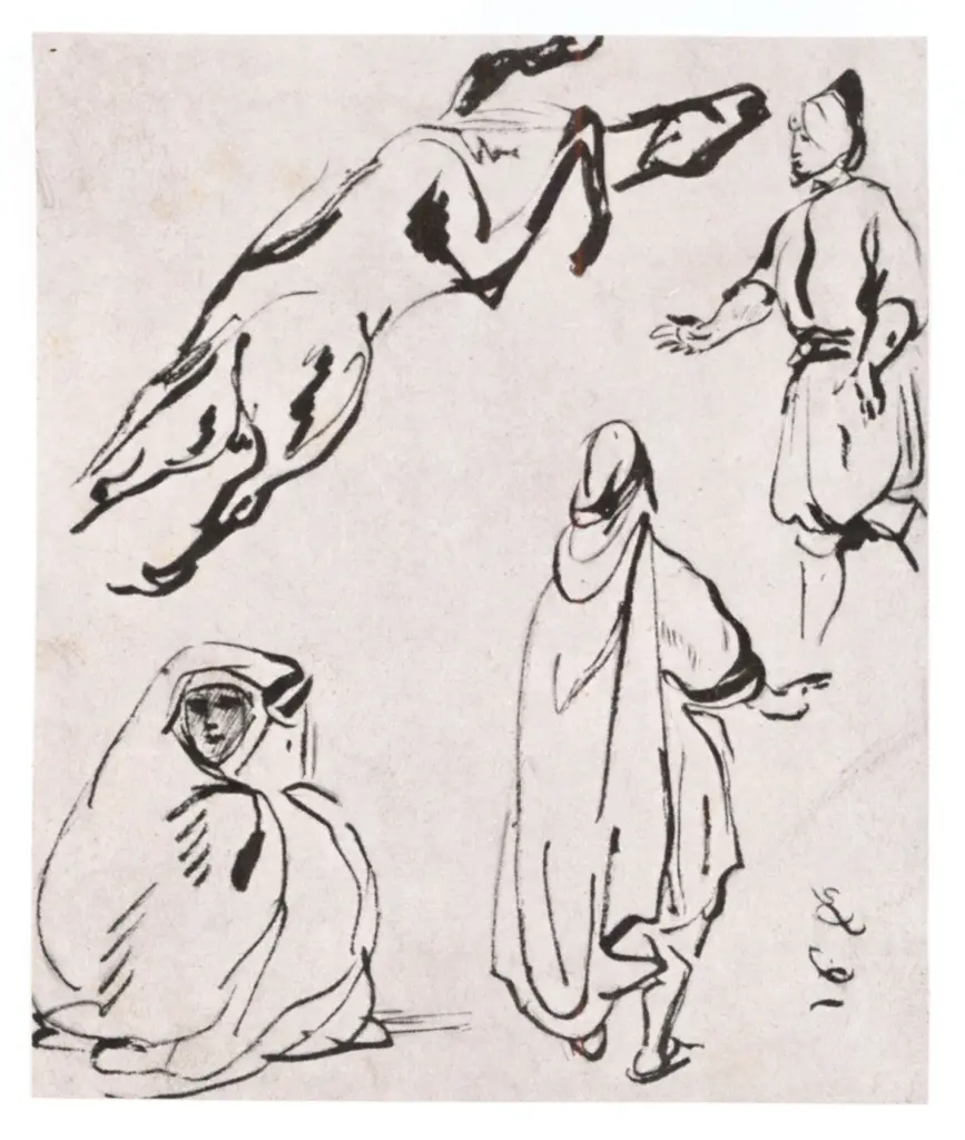 Anonimo , Delacroix, Eugène - sec. XIX - Pagina d'album , fronte