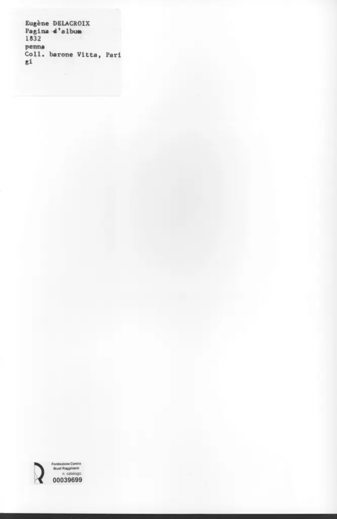 Anonimo , Delacroix, Eugène - sec. XIX - Pagina d'album , retro