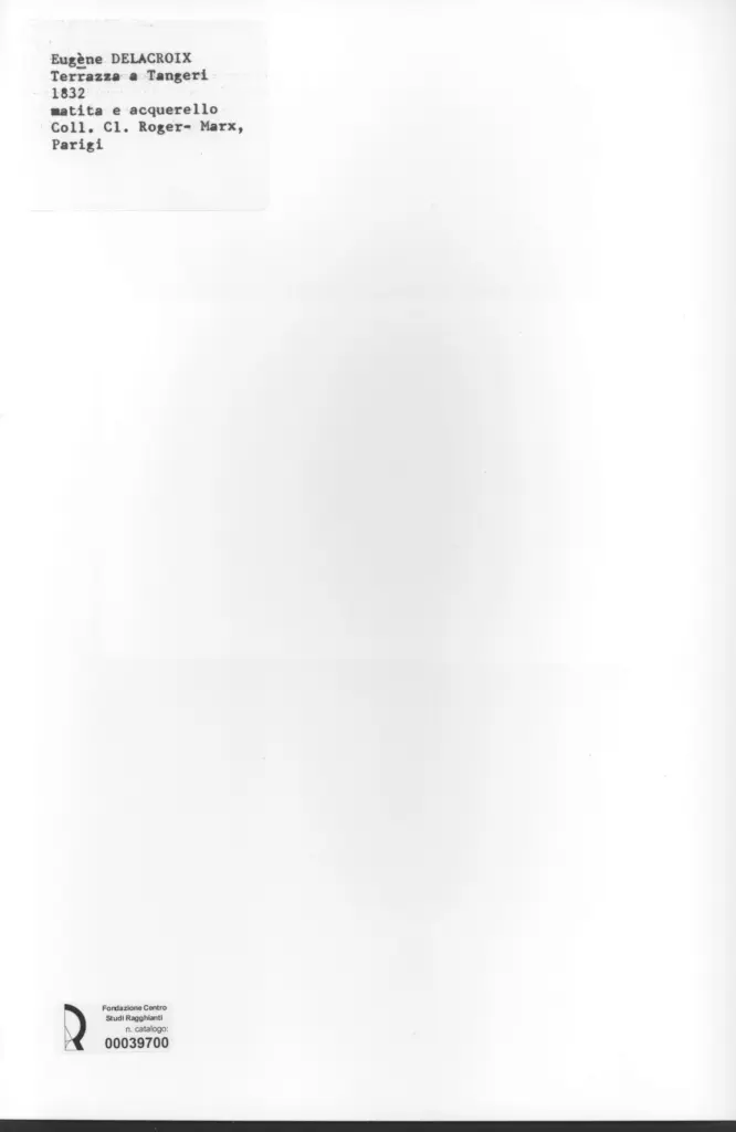 Anonimo , Delacroix, Eug&egrave;ne - sec. XIX - Terrazza a Tangeri , retro