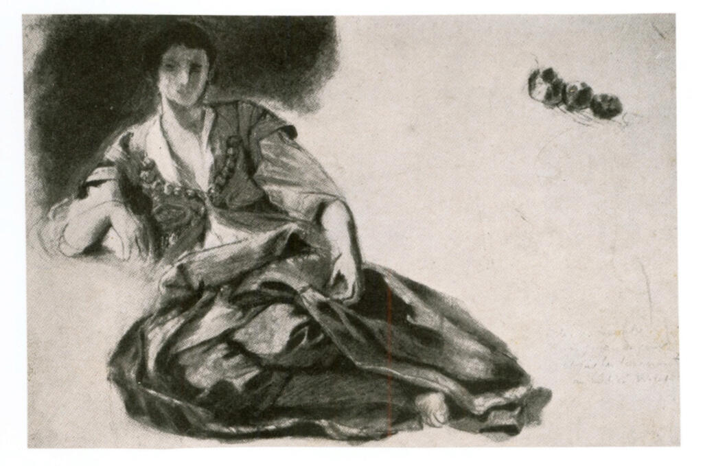 Anonimo , Delacroix, Eugène - sec. XIX - Donna d'Algeri , fronte