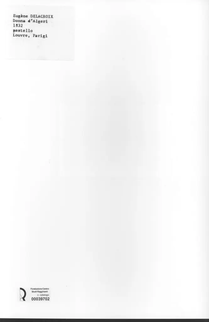 Anonimo , Delacroix, Eug&egrave;ne - sec. XIX - Donna d'Algeri , retro