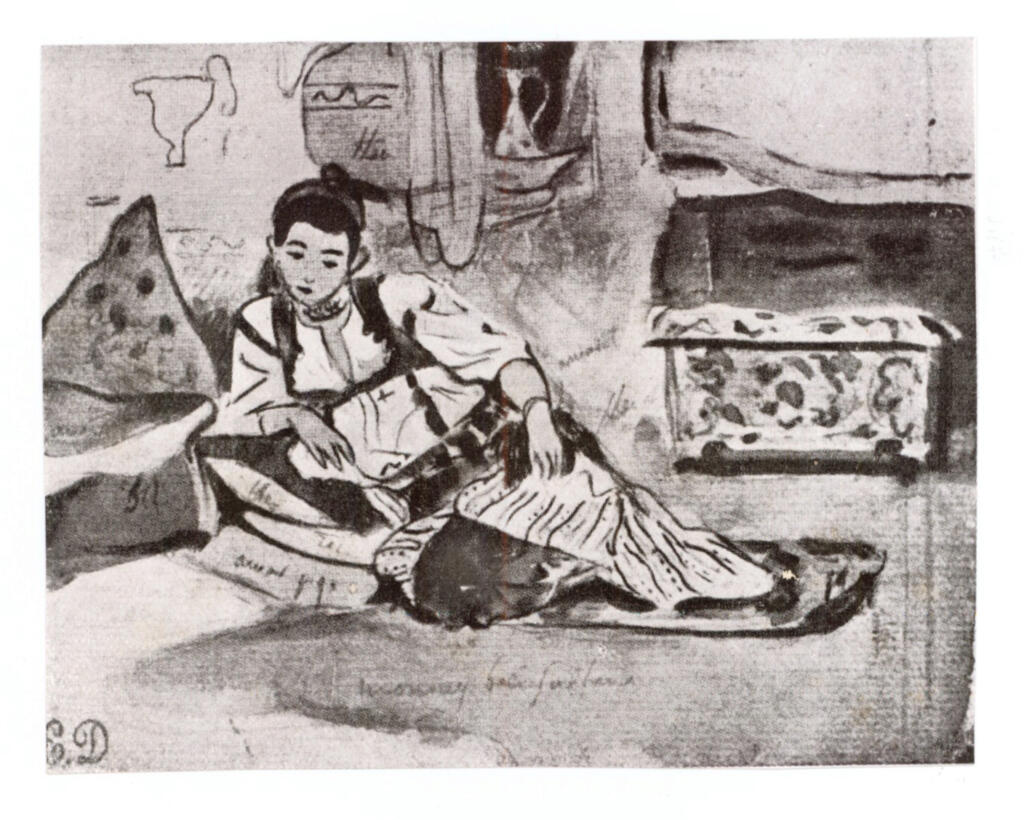 Anonimo , Delacroix, Eugène - sec. XIX - Donna di Algeri , fronte