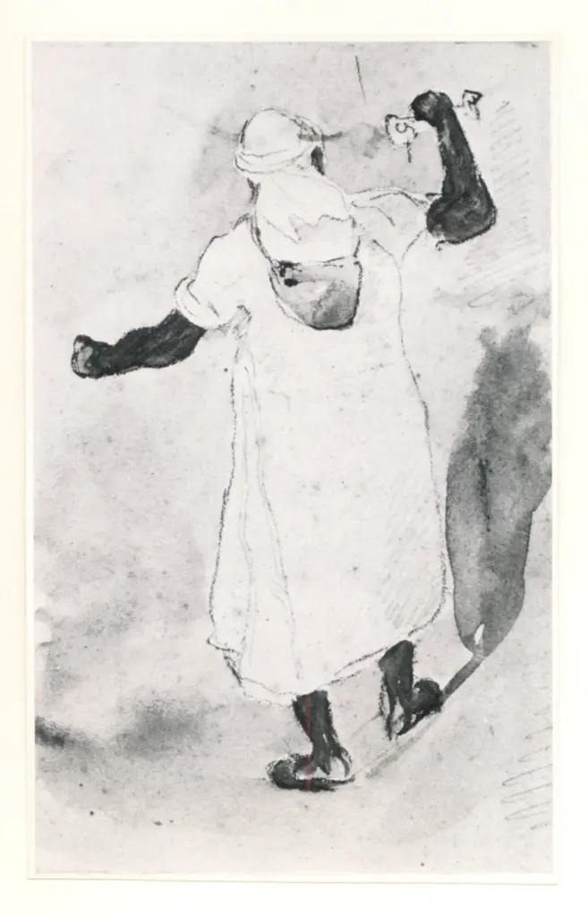 Anonimo , Delacroix, Eug&egrave;ne - sec. XIX - Arabe &eacute;trillant un cheval , fronte