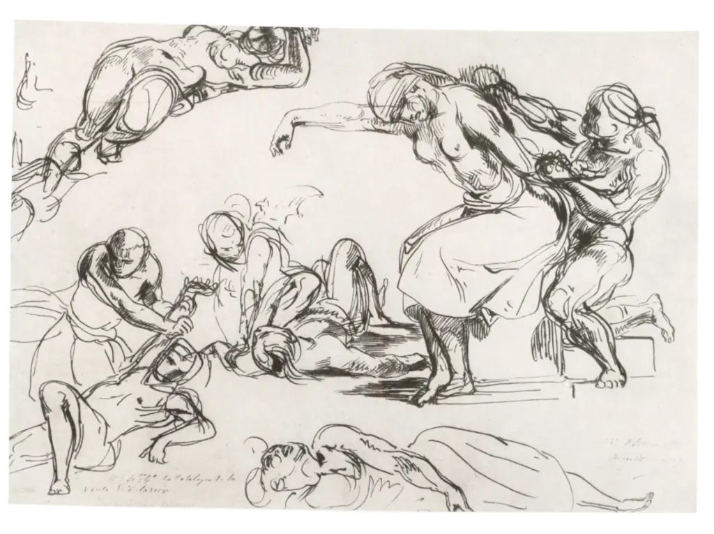 Anonimo , Delacroix, Eugène - sec. XIX - Studi , fronte