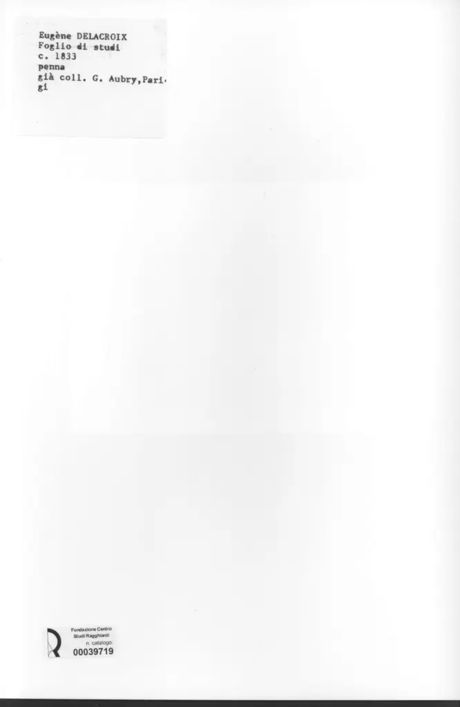 Anonimo , Delacroix, Eugène - sec. XIX - Studi , retro