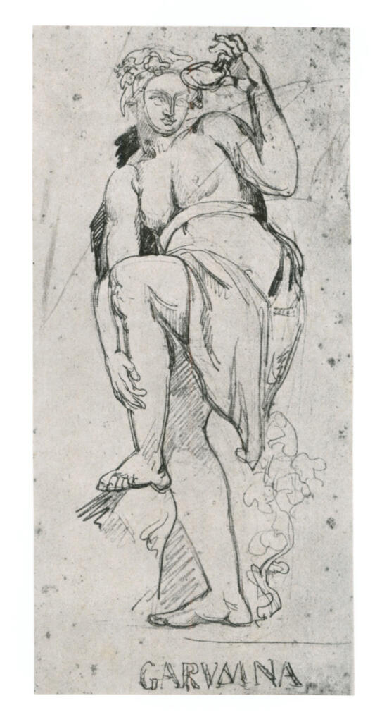 Anonimo , Delacroix, Eugène - sec. XIX - La Garonna, studio per il salone del re , fronte